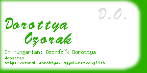 dorottya ozorak business card